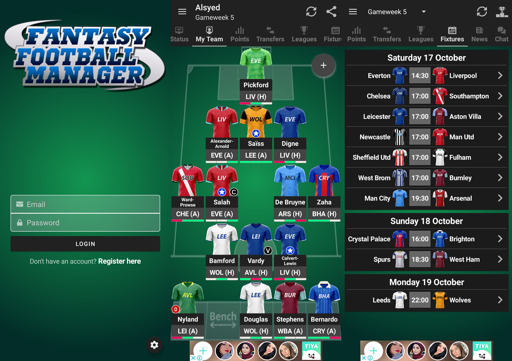Fantasy Football Manager for Premier League
